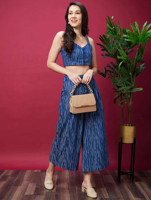 women self designed top and palazzos co-ord set - 20594213 -  Standard Image - 0