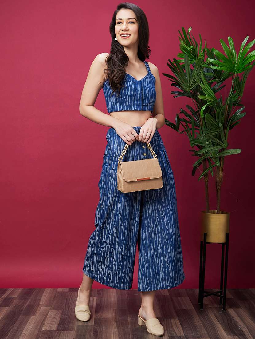 women self designed top and palazzos co-ord set - 20594213 -  Zoom Image - 0