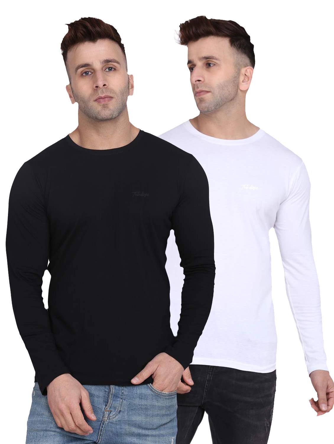 multi colored cotton blend plain tshirt - 20594303 - Zoom Image - 0