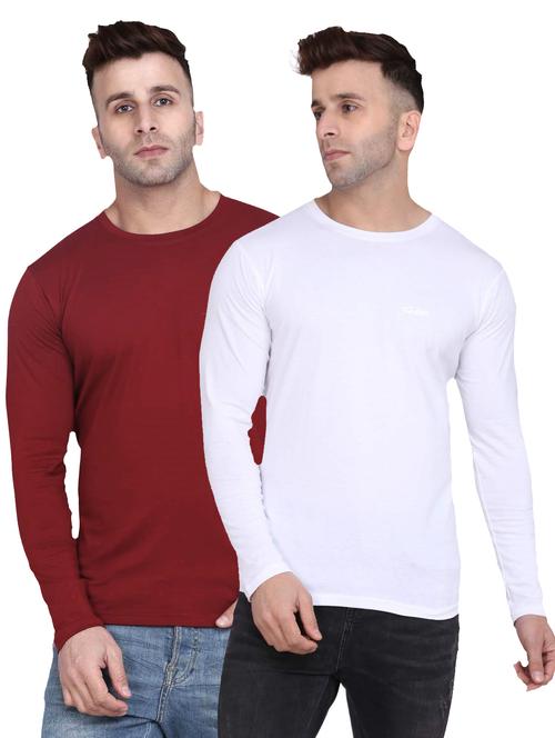 multi colored cotton blend plain tshirt - 20594304 - Standard Image - 0