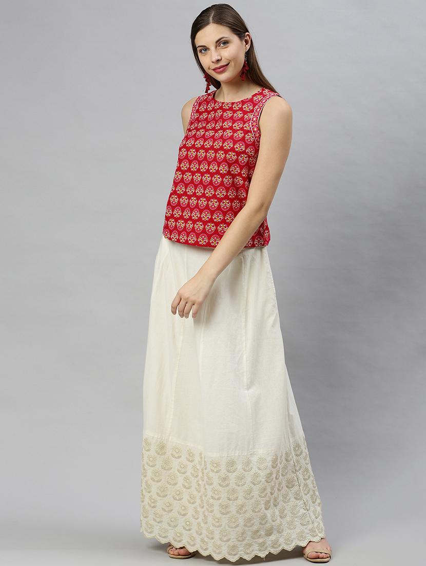 women red printed sleeveless regular top - 20594466 - Standard Image - 3