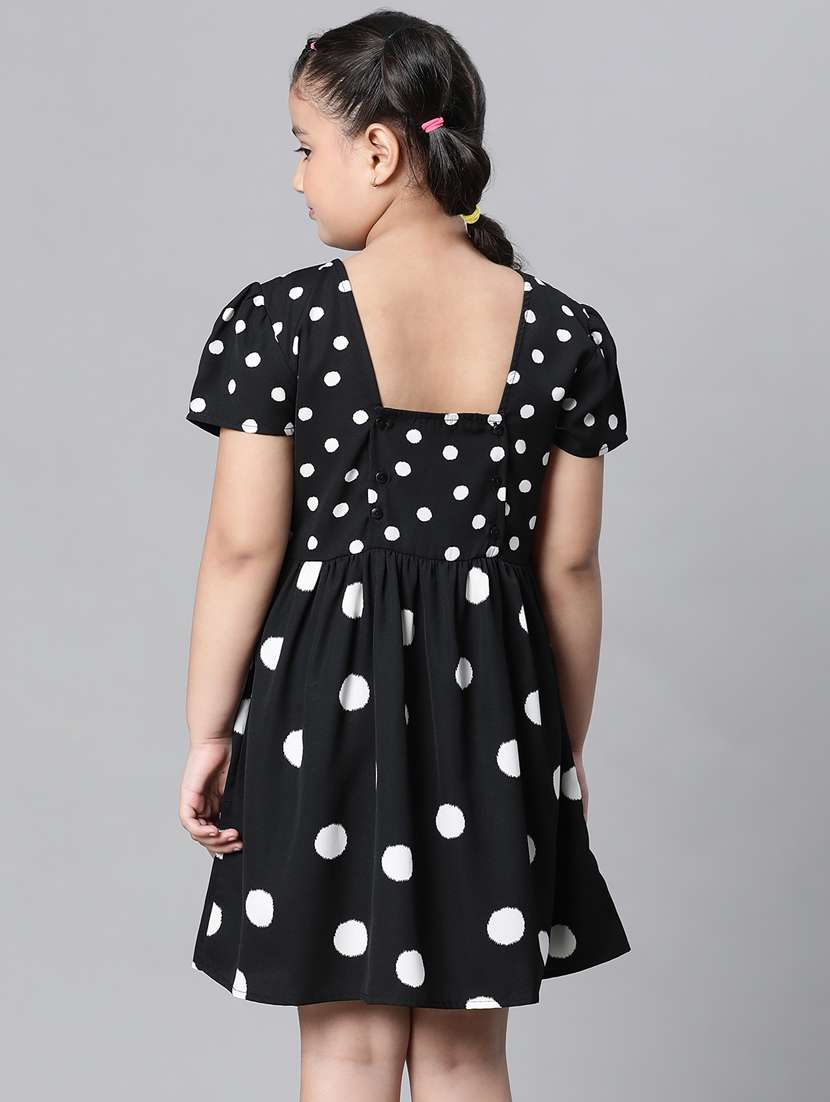 girls round neck short sleeves frock - 20594515 -  Standard Image - 3