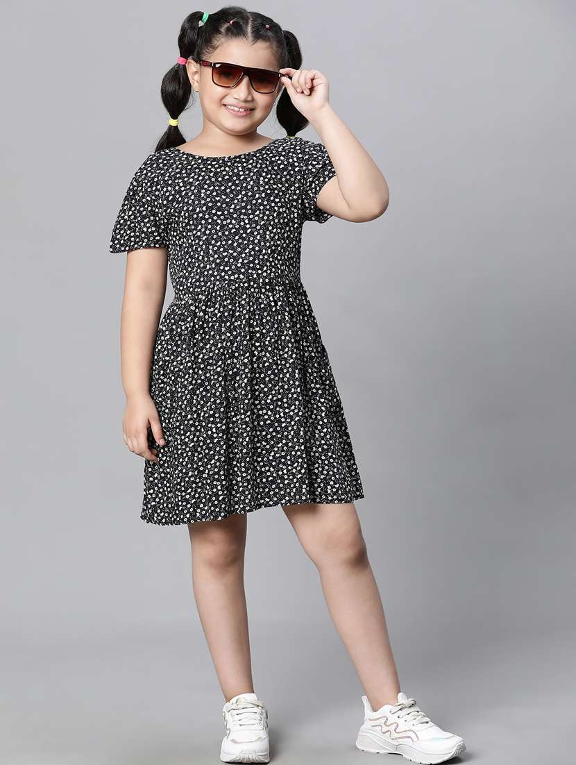 grey polyester frock - 20594517 -  Standard Image - 3