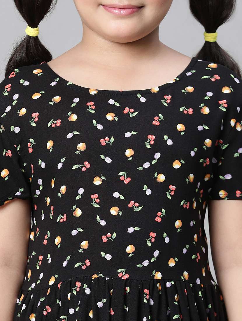 girls round neck short sleeves frock - 20594518 -  Standard Image - 5