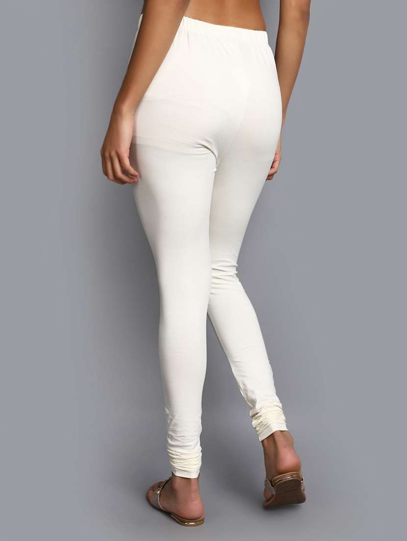 women solid cotton legging - 20594601 -  Standard Image - 3