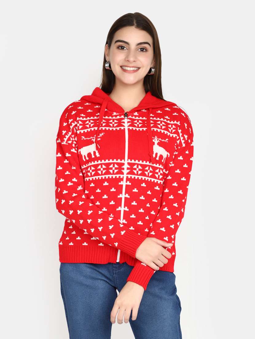 women self designed long sleeves cardigan