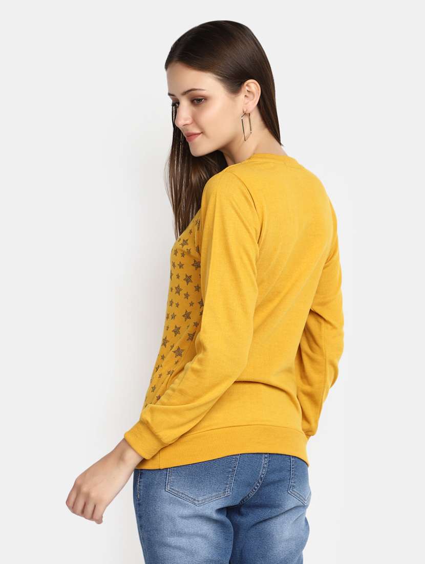 women printed long sleeves pullover - 20594755 -  Standard Image - 3