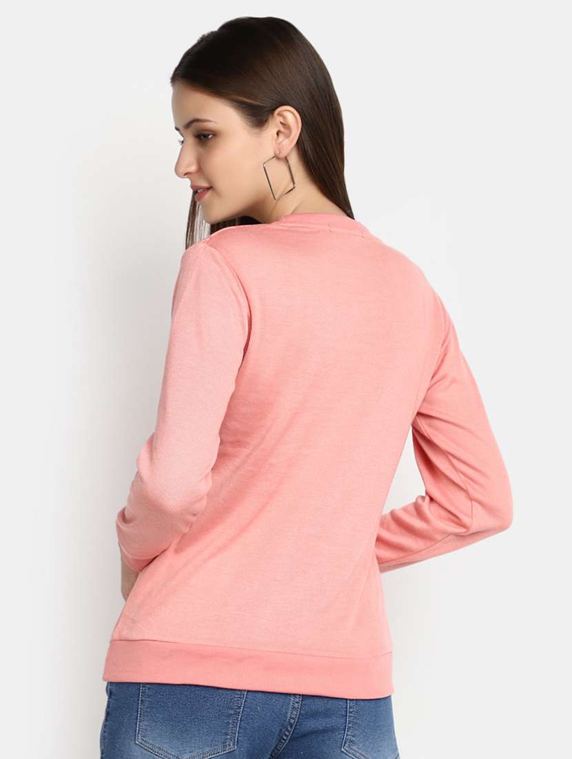 women floral print sleeves pullover - 20594757 -  Standard Image - 3