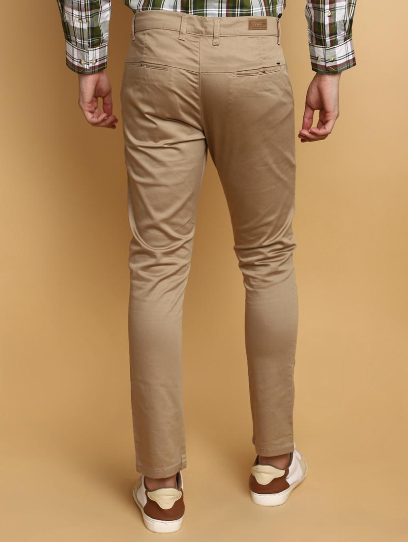men solid mid rise chinos - 20594850 - Standard Image - 3