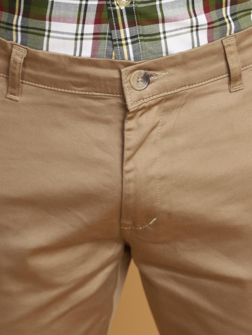 men solid mid rise chinos - 20594850 - Standard Image - 5
