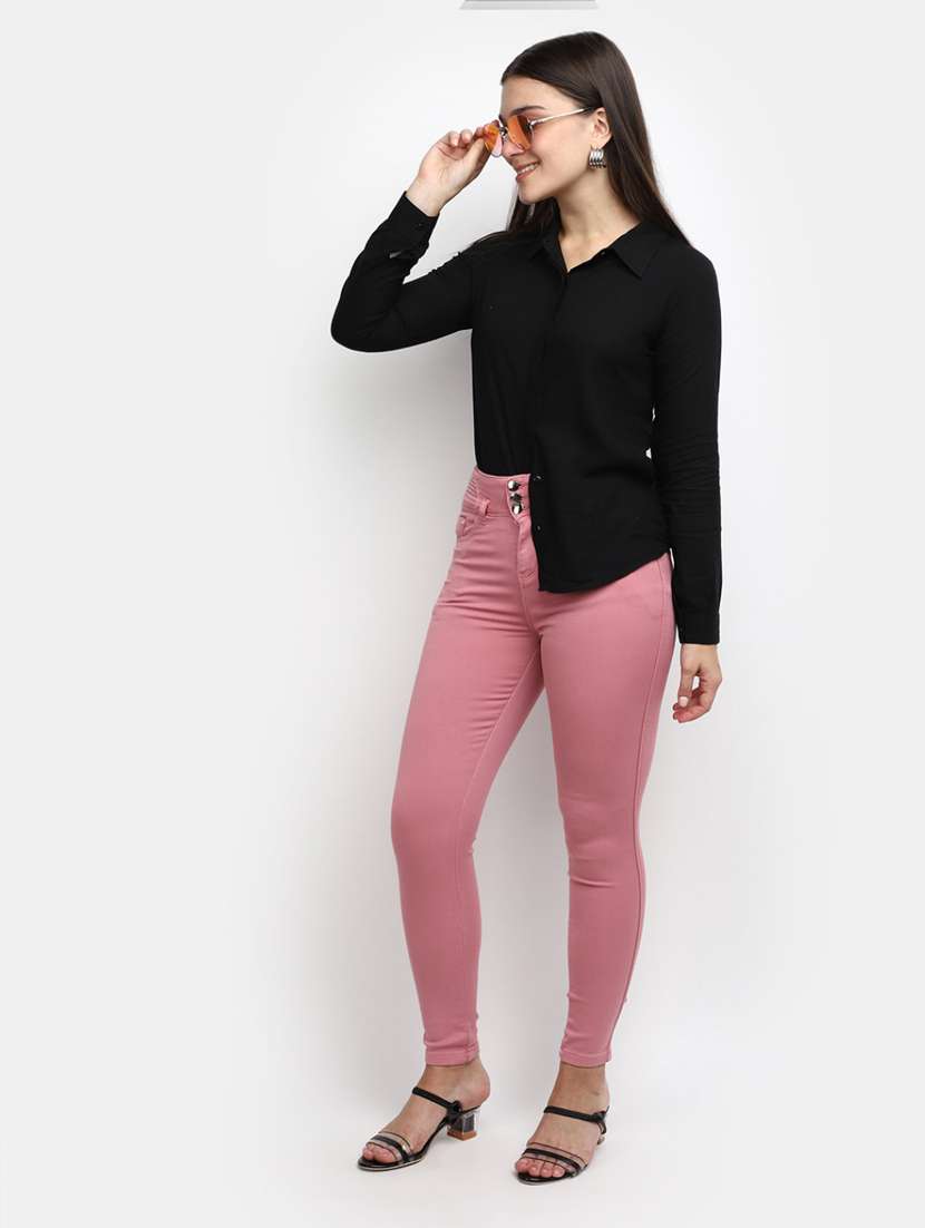 women's plain slim fit jeans - 20594920 -  Standard Image - 3