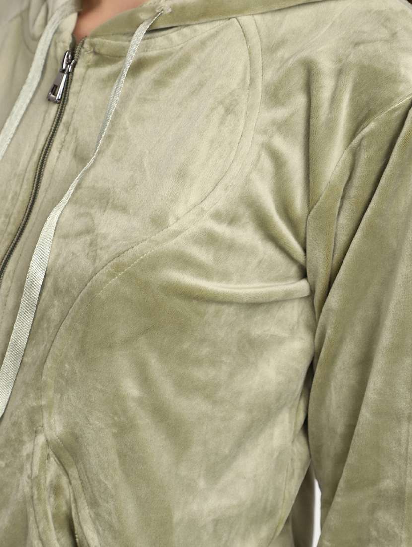 Women Solid Hooded Sweatshirt - 20595039 -  Standard Image - 5