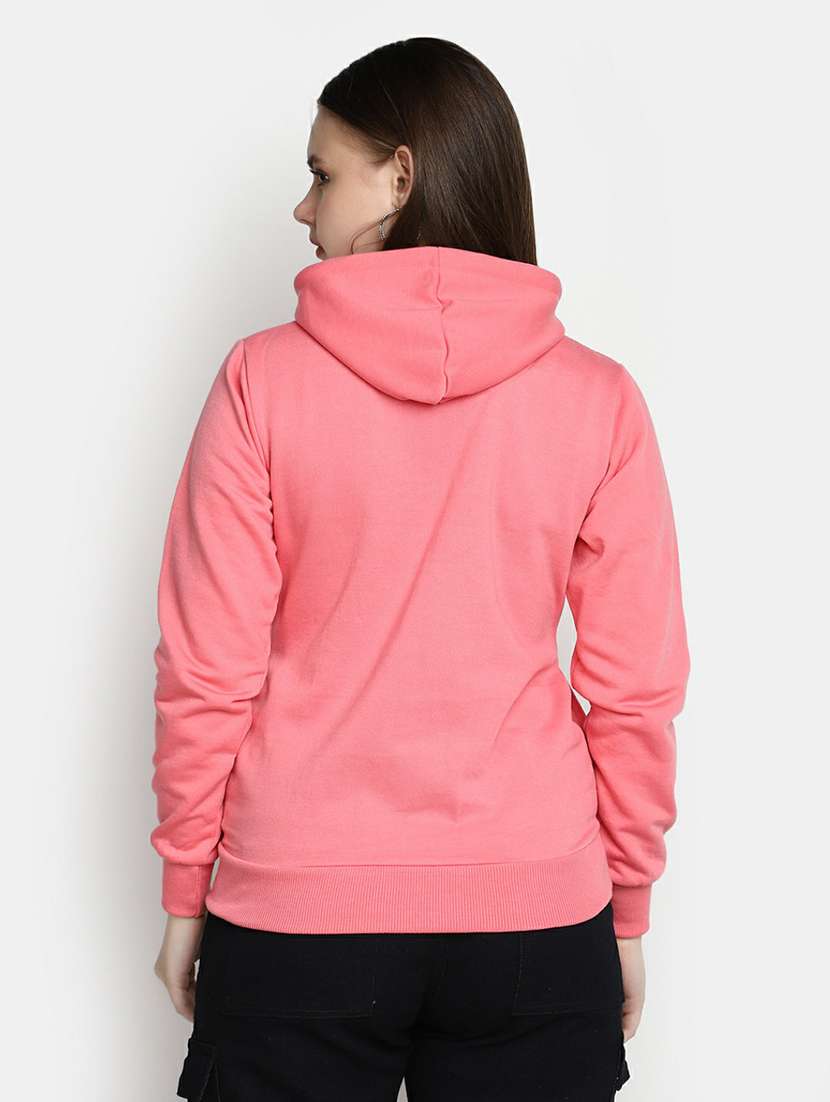 women typography print hooded sweatshirt - 20595040 -  Standard Image - 3