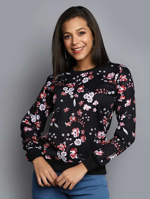 women all over print round neck sweatshirt - 20595047 -  Standard Image - 0