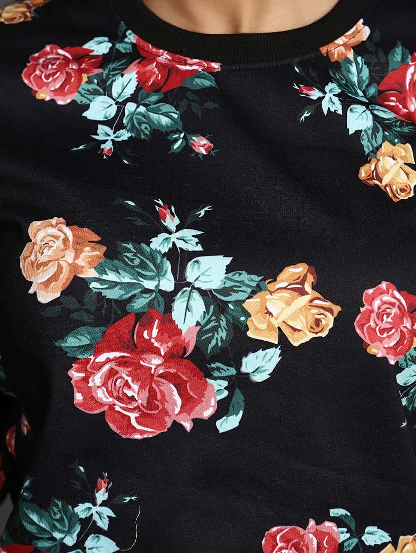 women alll over print crew neck sweatshirt - 20595051 -  Standard Image - 5