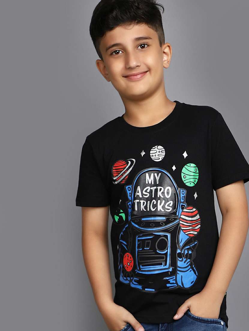 boys front graphic printed t-shirt - 20595230 -  Standard Image - 3