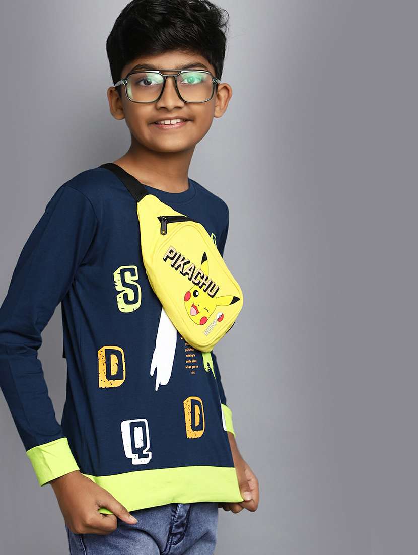 boys teal blue & lime printed t-shirt - 20595238 -  Standard Image - 3