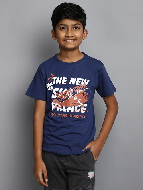 boys blue graphic t-shirt - 20595255 -  Standard Image - 0