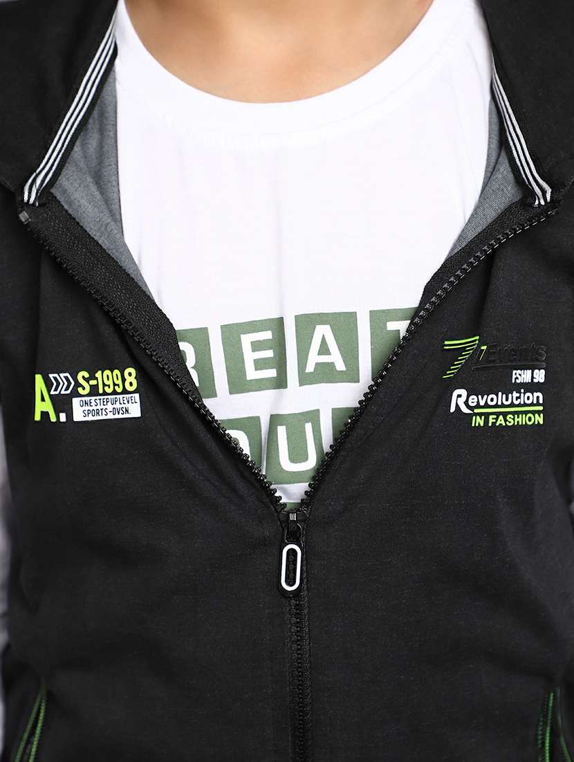 boys black sleeveless hooded jacket - 20595266 -  Standard Image - 5