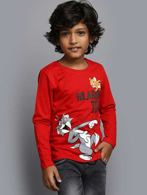 boys red graphic t-shirt - 20595285 -  Standard Image - 0