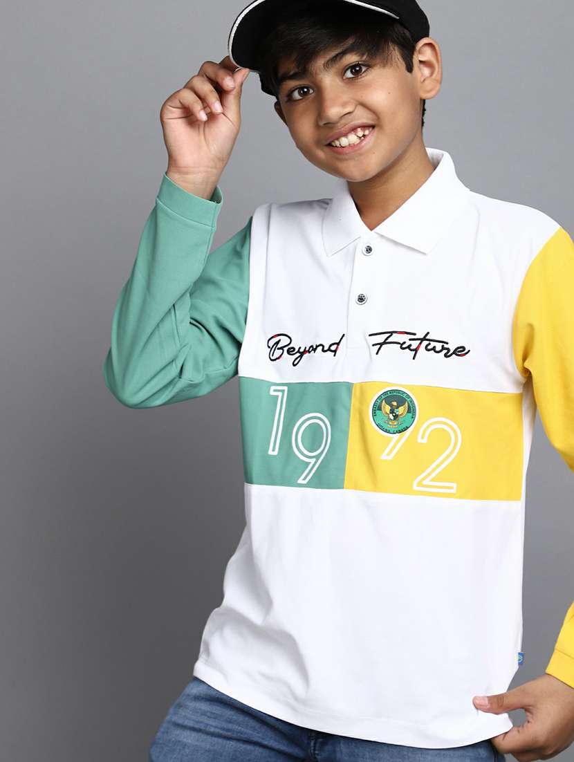 boys colourblocked front & back print t-shirt - 20595298 -  Standard Image - 3