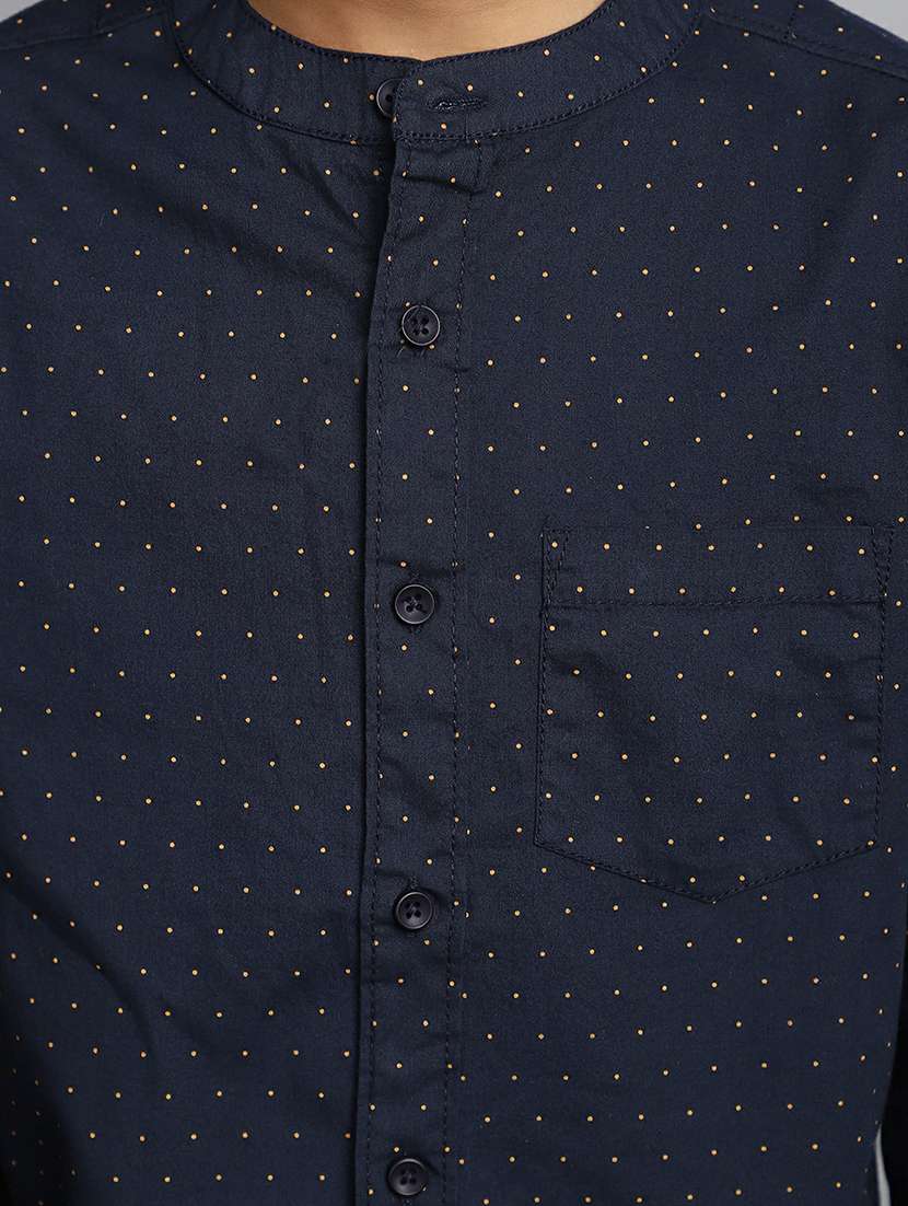 boys navy blue printed cotton shirt - 20595430 -  Standard Image - 5