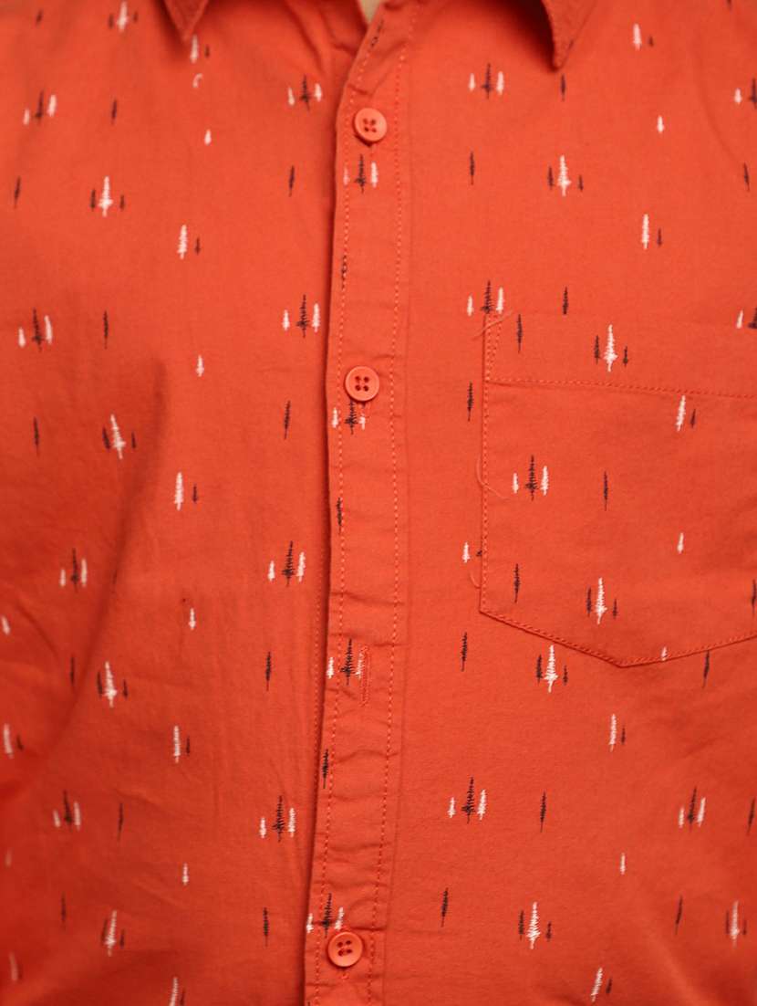 boys orange printed full sleeve shirt - 20595434 -  Standard Image - 5