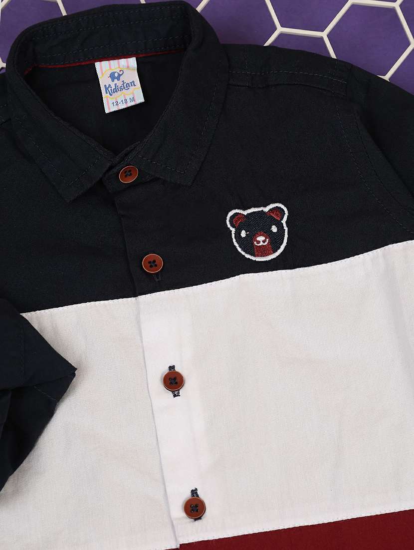 multi color block full sleeve shirt - 20595455 -  Standard Image - 3