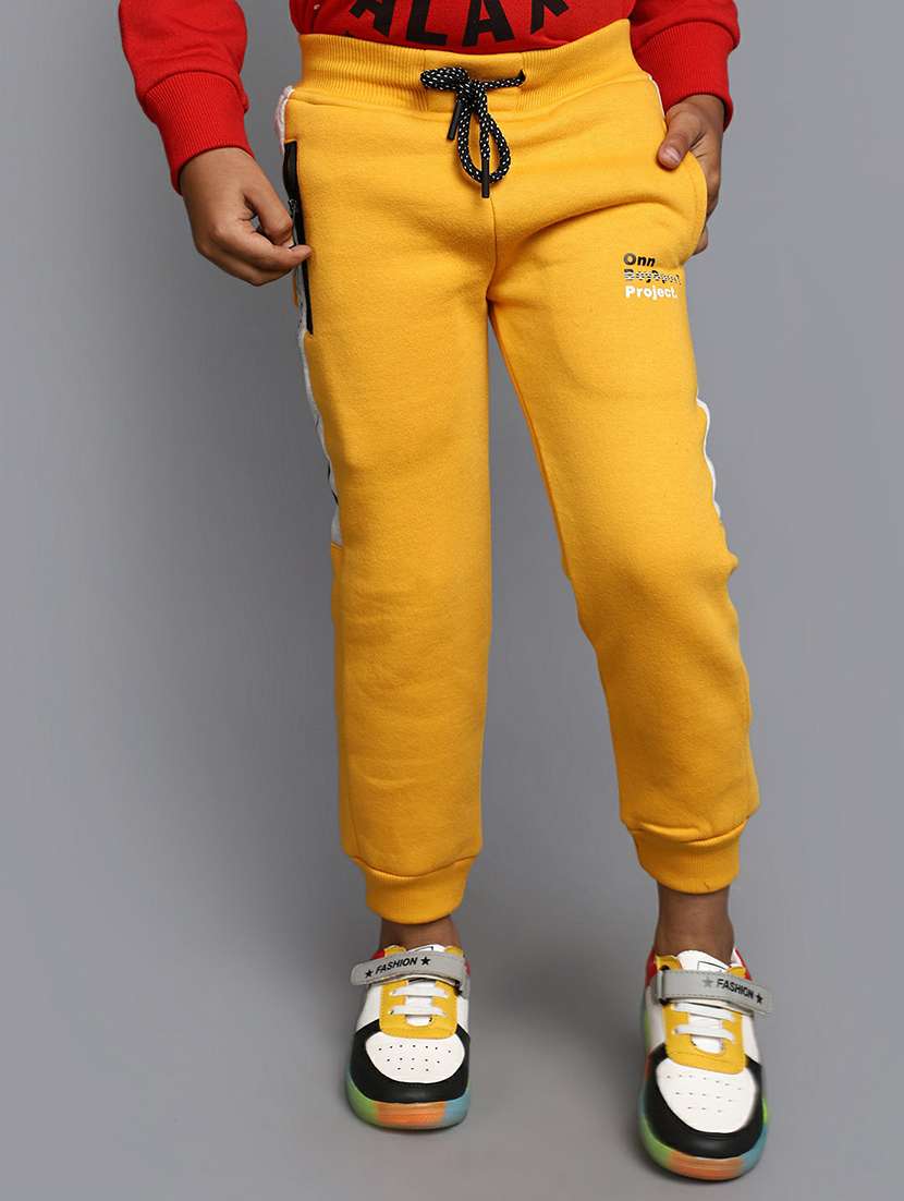 boys yellow side taped joggers - 20595518 - Zoom Image - 0