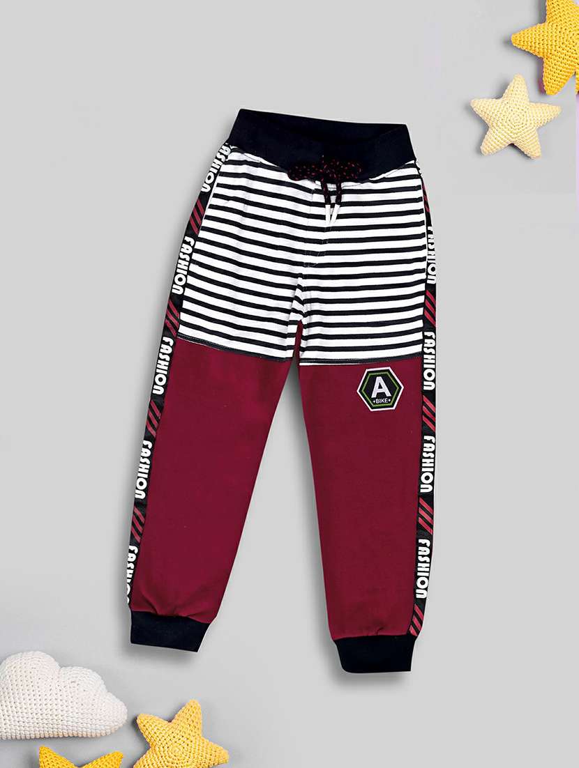 multi colored striped joggers - 20595522 -  Zoom Image - 0