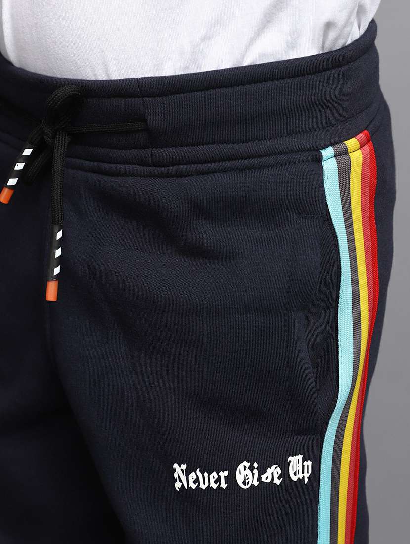 boys navy blue side taped trousers - 20595527 -  Standard Image - 5