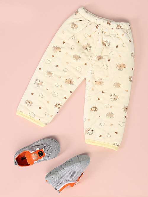 boys beige printed regular trouser - 20595569 - Standard Image - 0