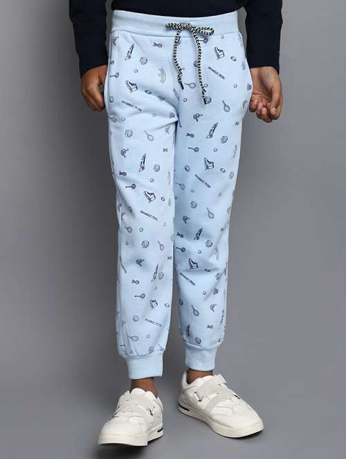 boys purist blue printed trousers - 20595578 -  Standard Image - 0