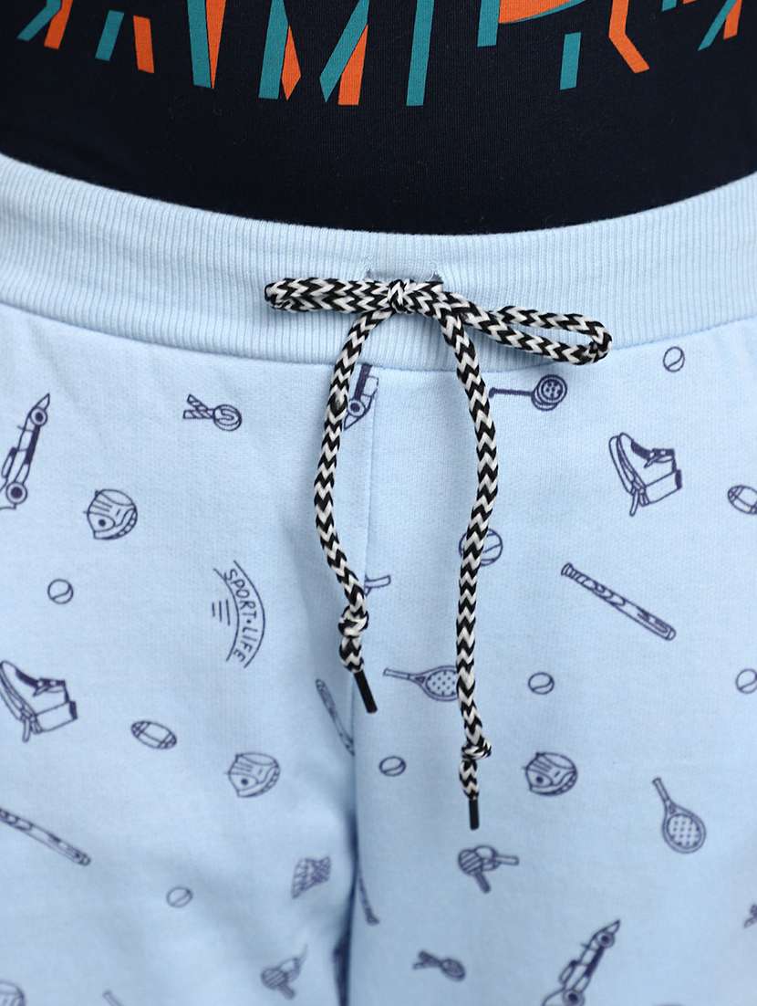 boys purist blue printed trousers - 20595578 -  Standard Image - 5