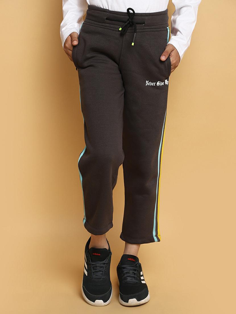 boys brown side taped track pant - 20595584 - Zoom Image - 0