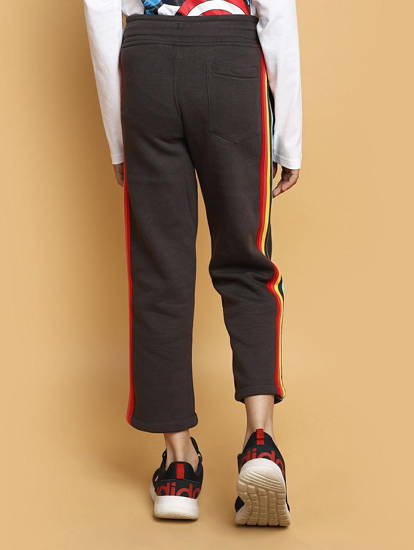 boys brown side taped track pant - 20595584 - Standard Image - 3