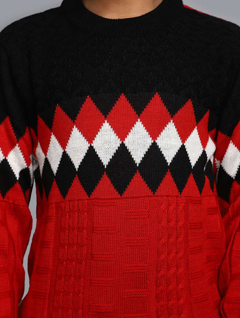 boys round neck printed sweater - 20595694 -  Standard Image - 5