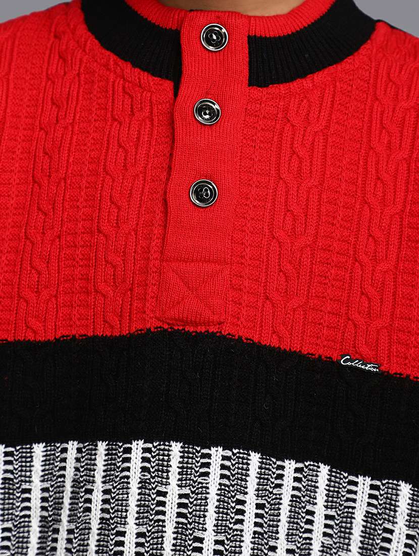 boys self design long sleeve sweater - 20595702 -  Standard Image - 5