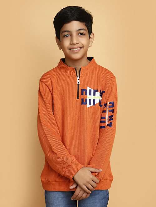 boys orange acrylic sweater - 20595721 -  Standard Image - 0