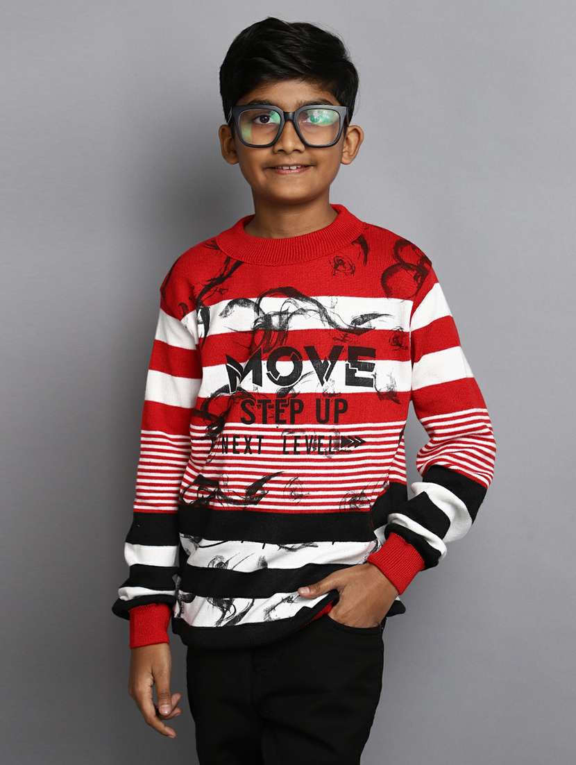 boys multi colored striped sweater
