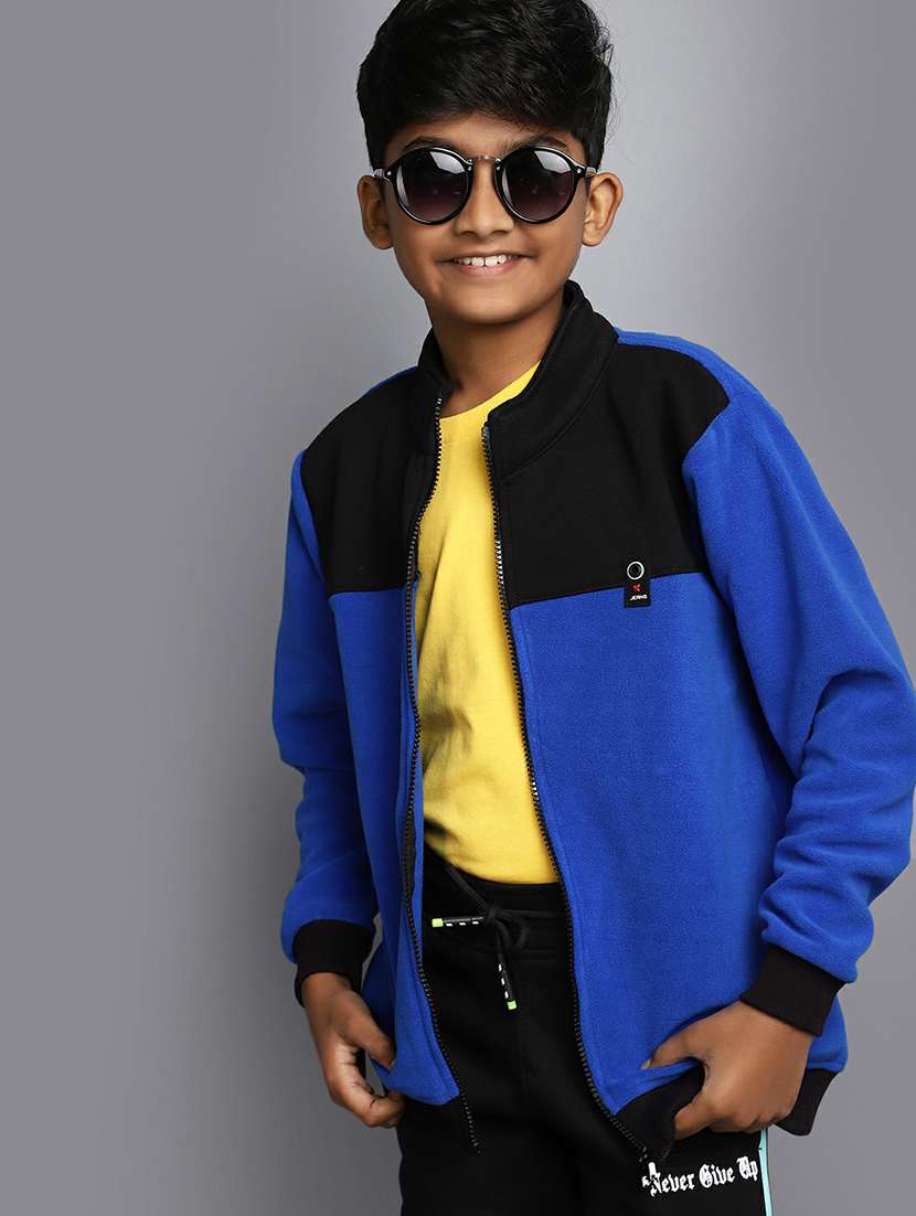boys blue & black zipper sweatshirt - 20595815 - Standard Image - 3