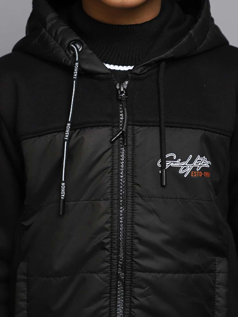 boys black hooded sweatshirt - 20595848 -  Standard Image - 5