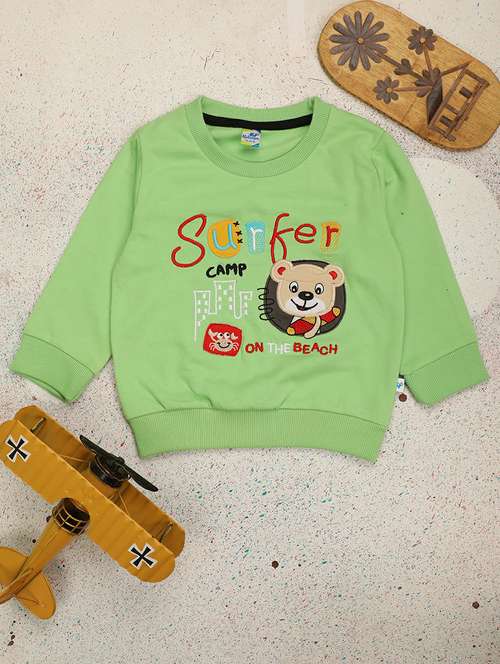 front print light green graphic sweatshirt - 20595860 - Standard Image - 0