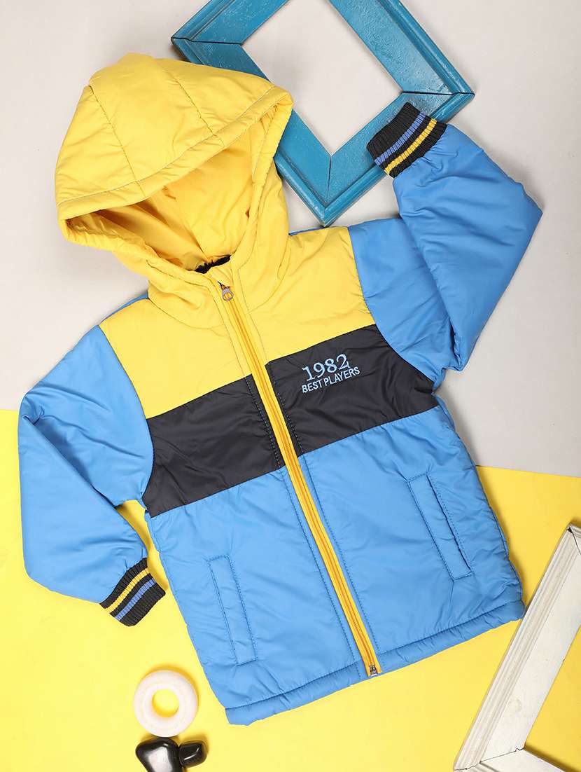 color blocked quilted jacket
