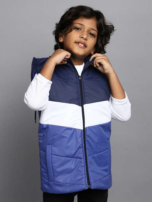 boys color block sleeveless quilted jacket - 20595912 -  Standard Image - 0