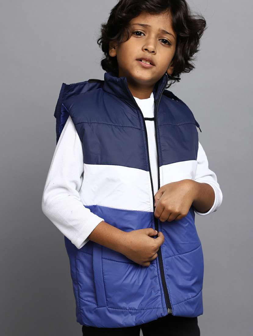 boys color block sleeveless quilted jacket - 20595912 -  Standard Image - 3