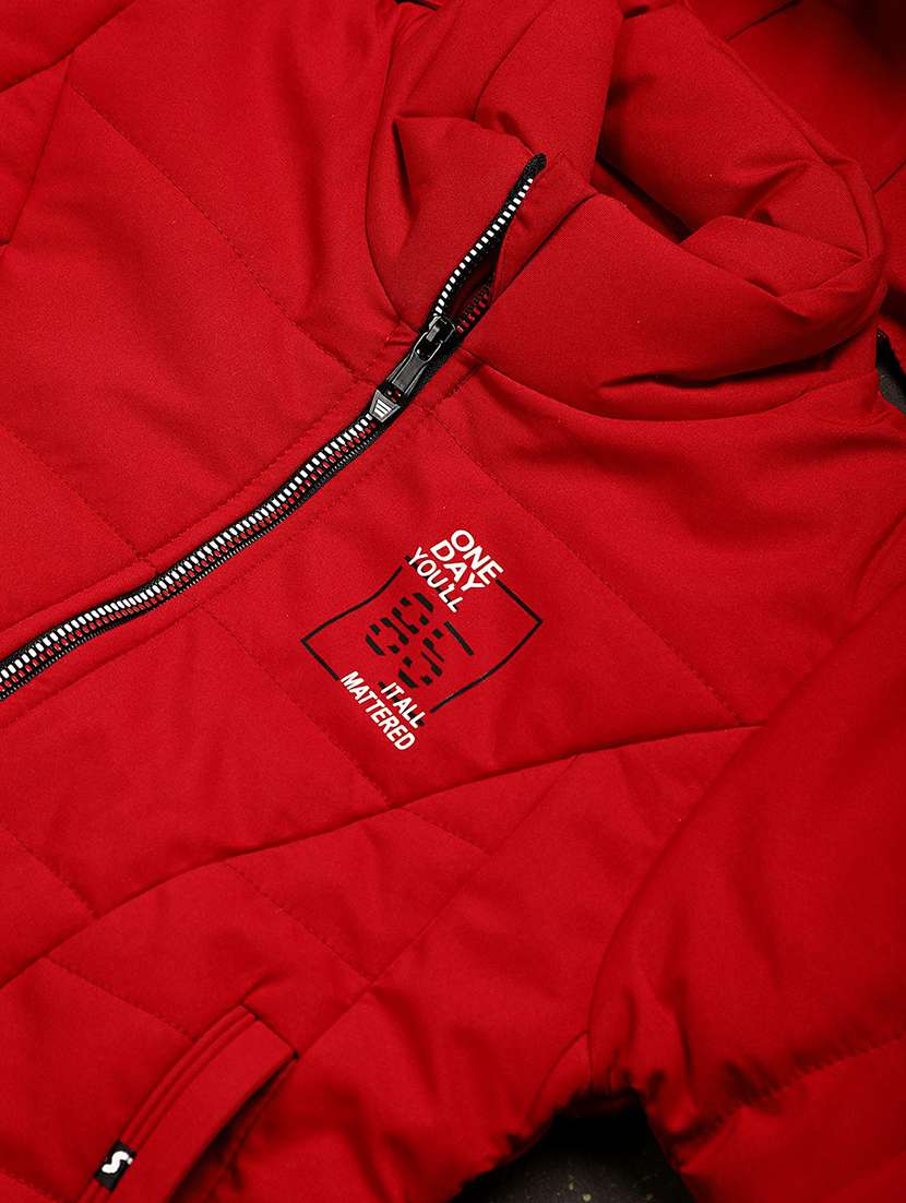 boys red quilted jacket - 20595915 -  Standard Image - 5