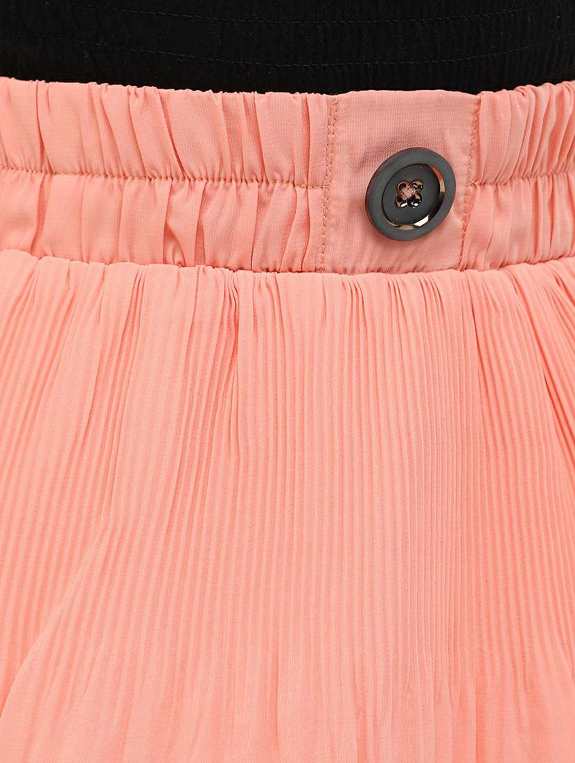 girls coral solid color pleated skirt - 20595943 -  Standard Image - 5