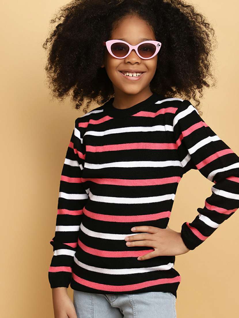 girls multi colored striped sweater - 20595960 -  Standard Image - 3