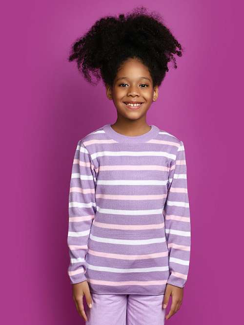 girls multi colored striped sweater - 20595961 -  Standard Image - 0